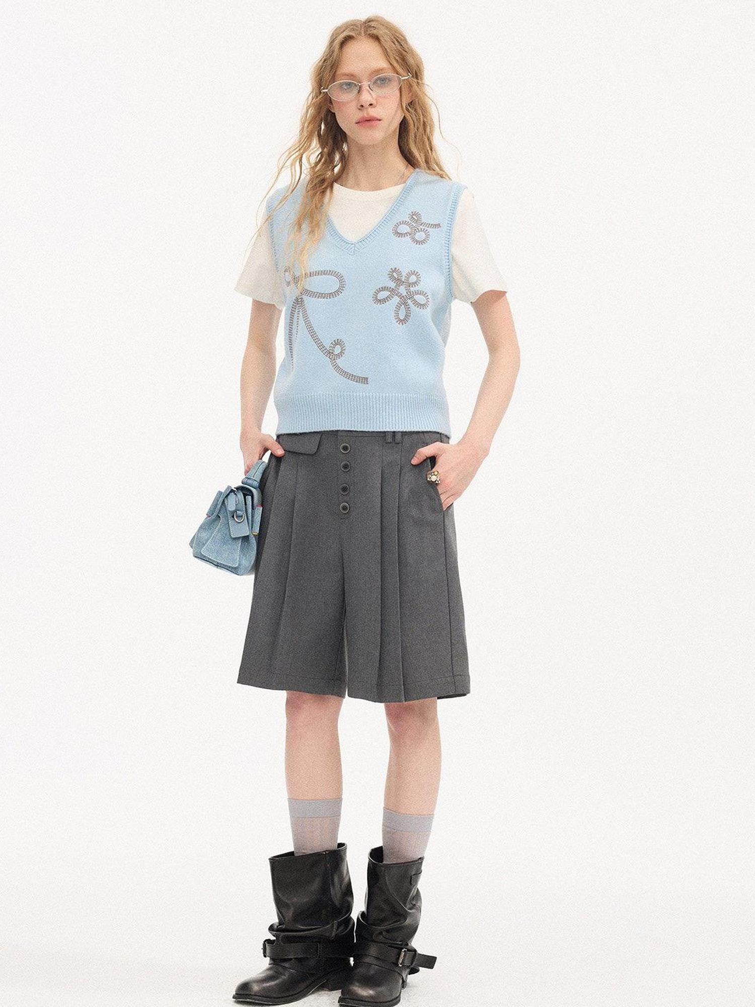 DIDDI MODA Lace Peter Pan Collar Vest Women&