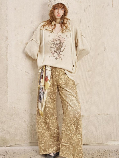 DIDDI MODA Leopard Print Buttoned Cropped Women&