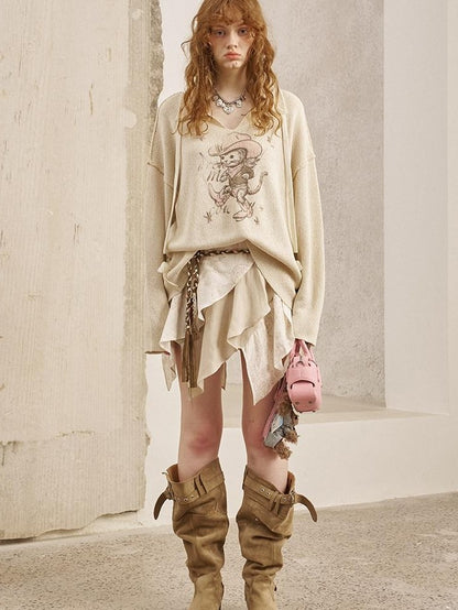 DIDDI MODA Leopard Print Buttoned Cropped Women&