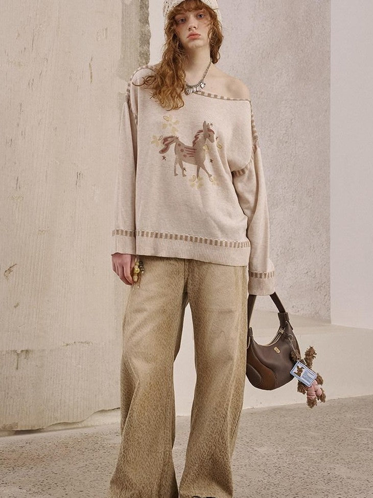 DIDDI MODA Leopard Print Buttoned Cropped Women&