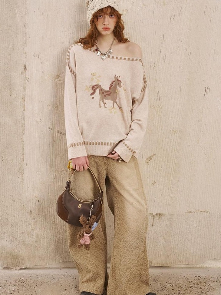 DIDDI MODA Leopard Print Buttoned Cropped Women&