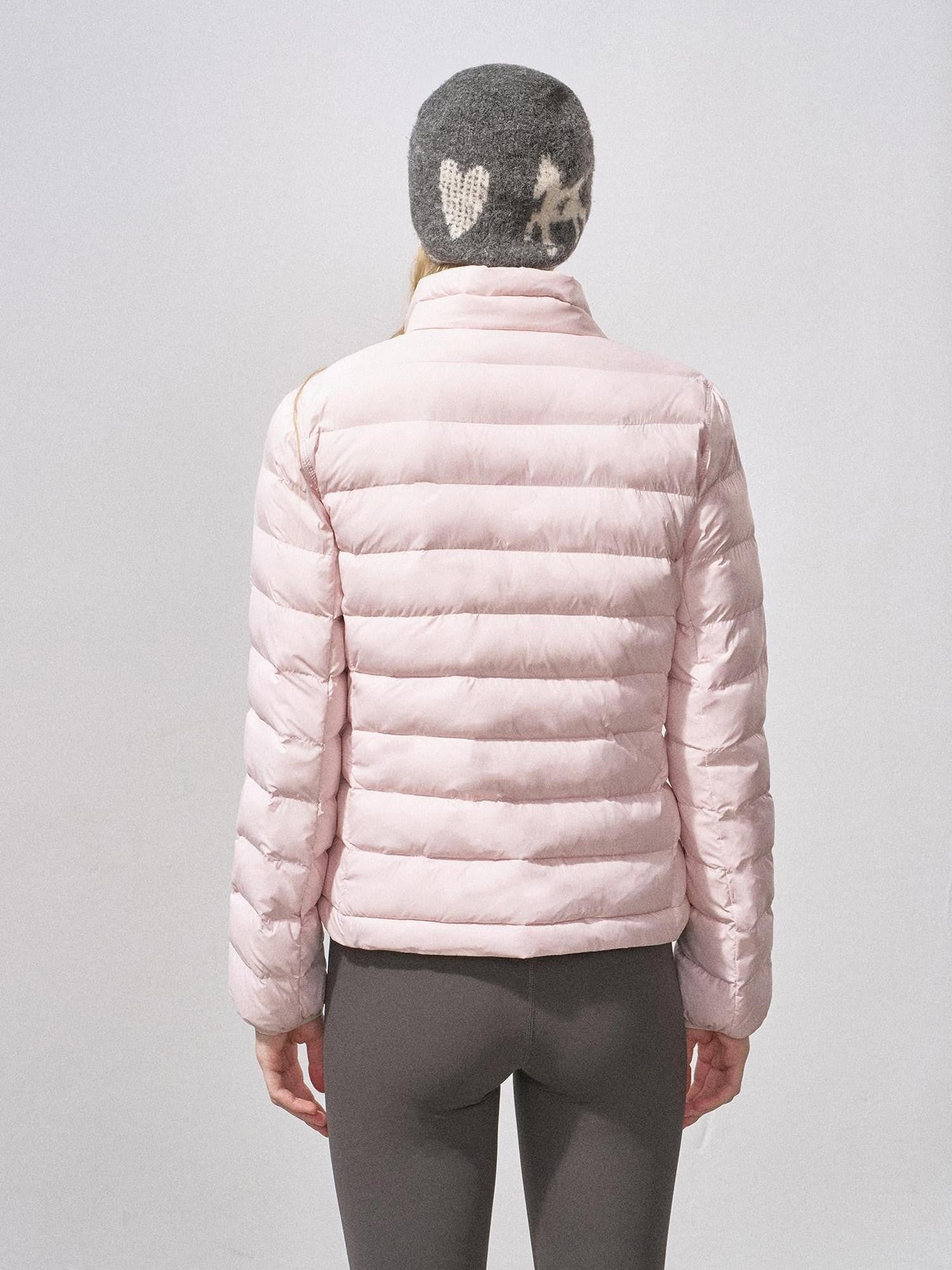 DIDDI MODA Lily Pink Ribbed Quilted Slim Fit Women&