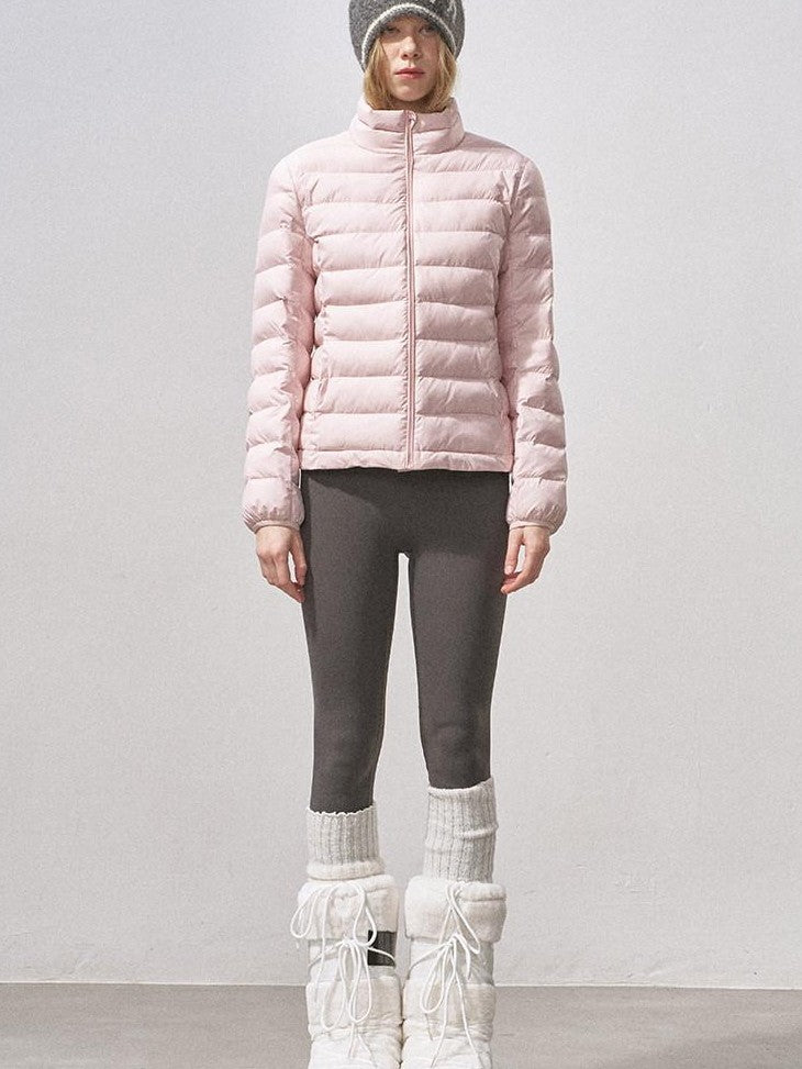 DIDDI MODA Lily Pink Ribbed Quilted Slim Fit Women&