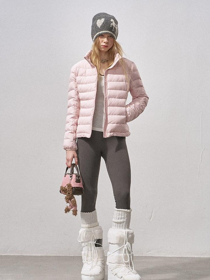 DIDDI MODA Lily Pink Ribbed Quilted Slim Fit Women&