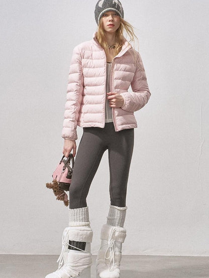DIDDI MODA Lily Pink Ribbed Quilted Slim Fit Women&