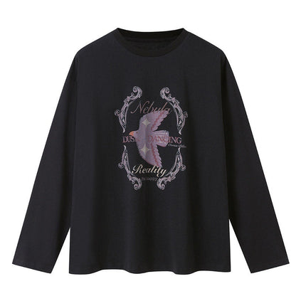 DIDDI_MODA_Long_Sleeve_Crewneck_Loose_Fit_Printed_Women&