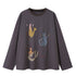 DIDDI_MODA_Mermaid_And_Letter_Print_V-neck_Long_Sleeve_Women&