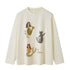 DIDDI_MODA_Mermaid_And_Letter_Print_V-neck_Long_Sleeve_Women&