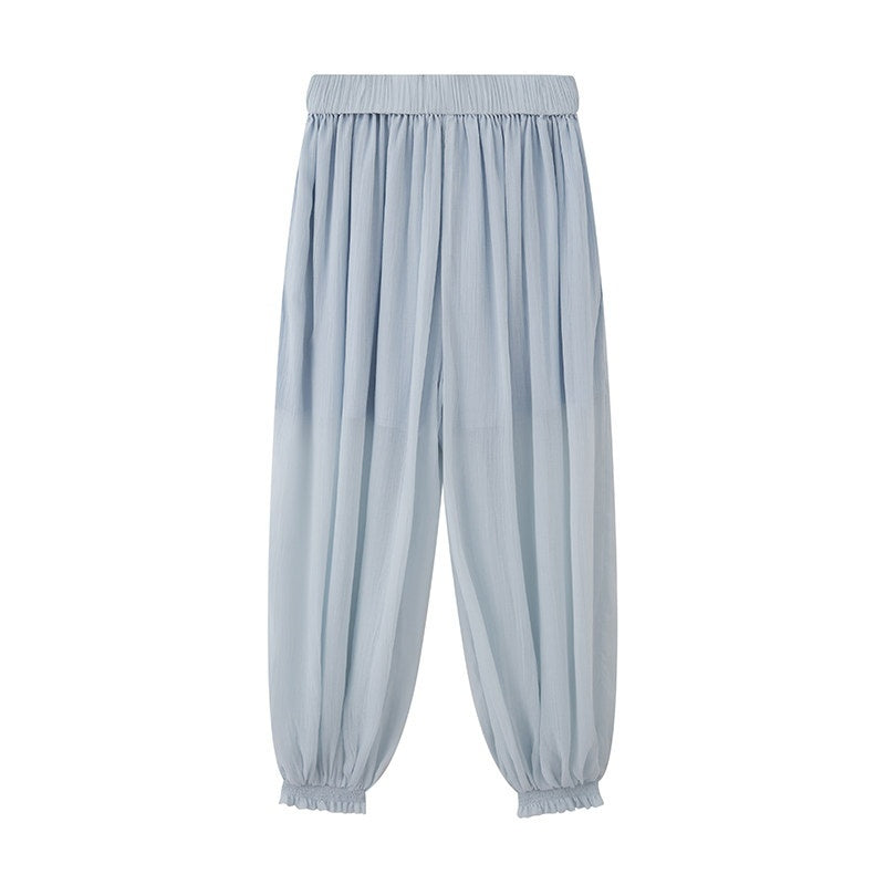 DIDDI_MODA_Mist_Blue_Drapey_Slouchy_Elastic_Waist_Tapered_Women&