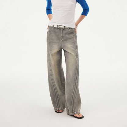 DIDDI_MODA_Mist_Gray_Blue_Washed_Textured_Slight_Stretch_Striped_Women&