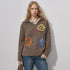 DIDDI_MODA_Multicolor_Terry_Embroidered_Collar_Loose_Women&