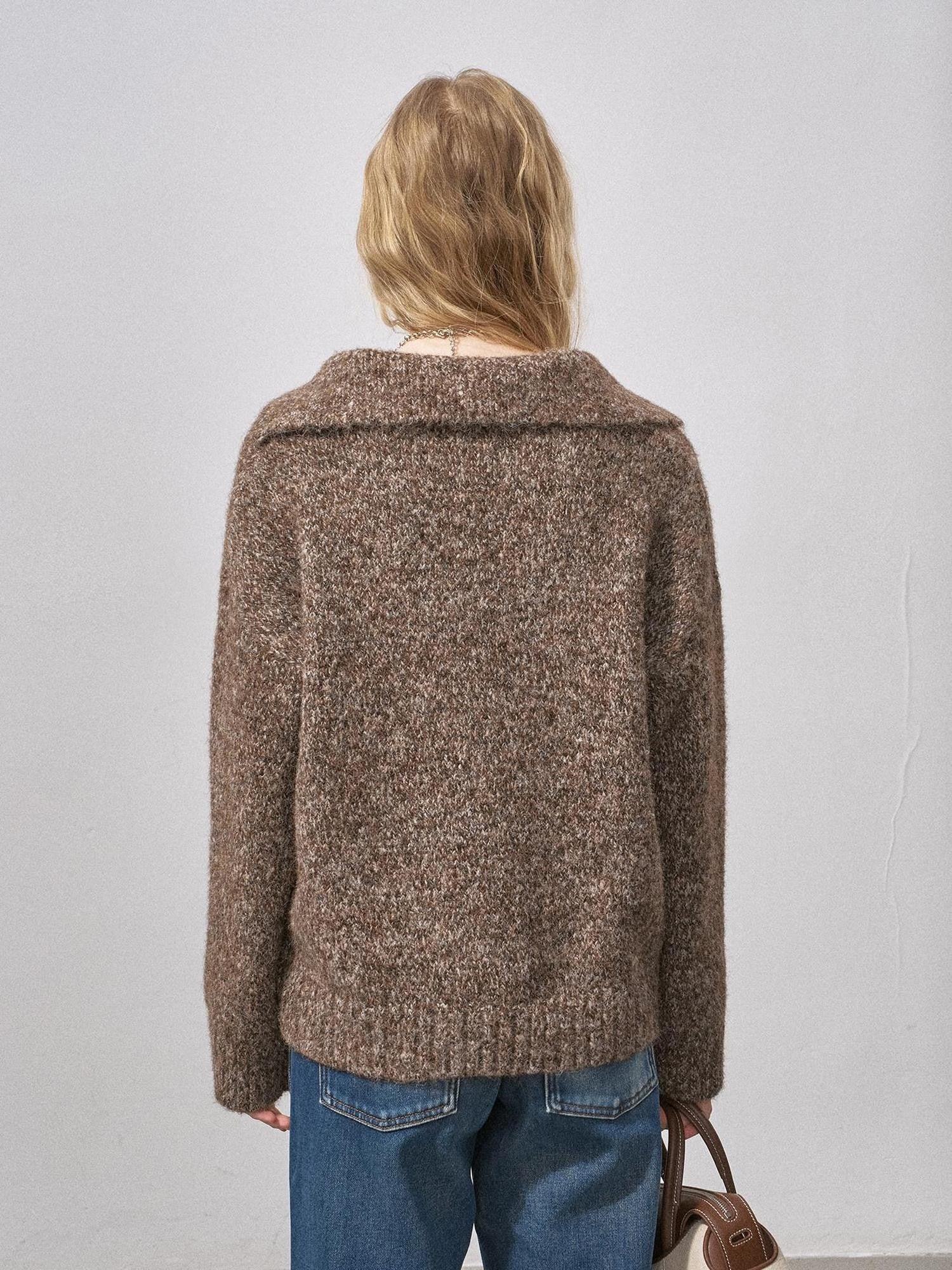 DIDDI MODA Multicolor Terry Embroidered Collar Loose Women&