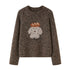 DIDDI_MODA_Oatmeal_Puppy_Motif_Roundneck_Oversized_Women&