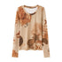 DIDDI_MODA_Ocean_Paisley_Printed_Slim_Round_Neck_Soft_Stretch_Women&