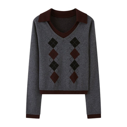 DIDDI_MODA_Ombre_Cardigan_Faux_Two_Piece_Pleated_Skirt_Women&