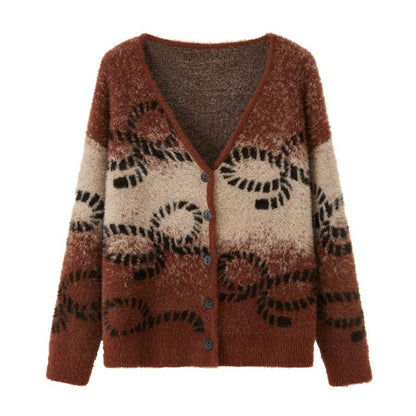 DIDDI_MODA_Ombre_Cardigan_Faux_Two_Piece_Pleated_Skirt_Women&