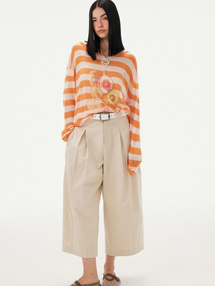 DIDDI MODA Onyx White Loose Cropped Commuter Women&