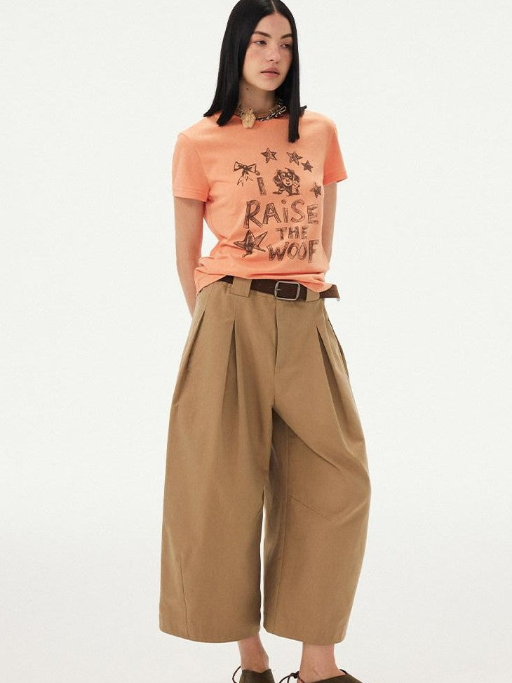DIDDI MODA Onyx White Loose Cropped Commuter Women&