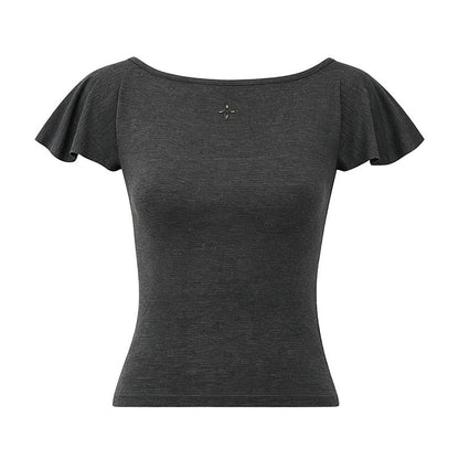 DIDDI_MODA_Oxygen_White_Soft_U_Neck_Backless_Slim_Fit_Flutter_Sleeve_Women&