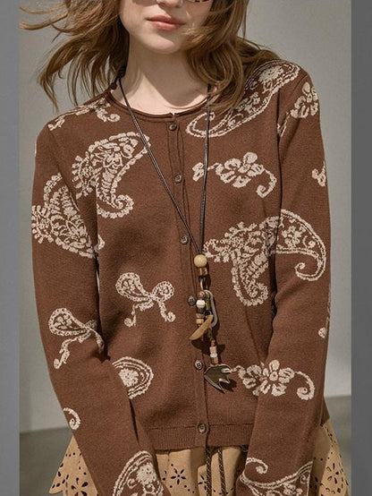 DIDDI MODA Paisley Embroidered Jacquard Bow Slim Women&
