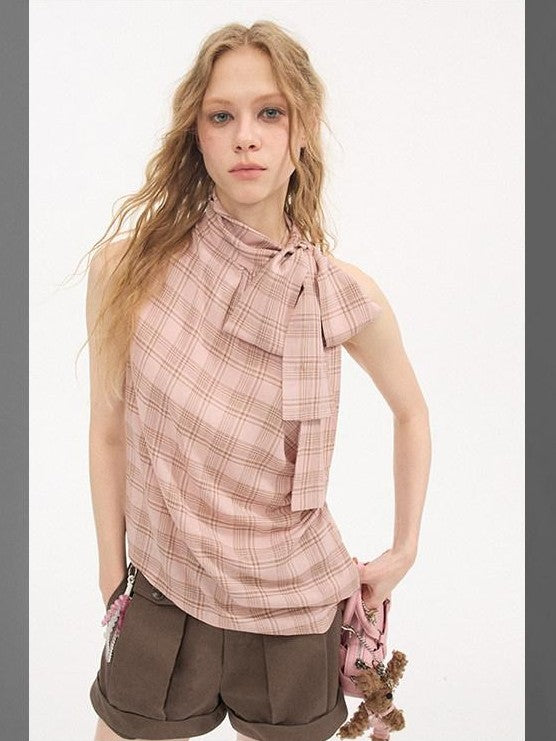 DIDDI MODA Pinched Pleat Rolled Hem Natural Waist Women&