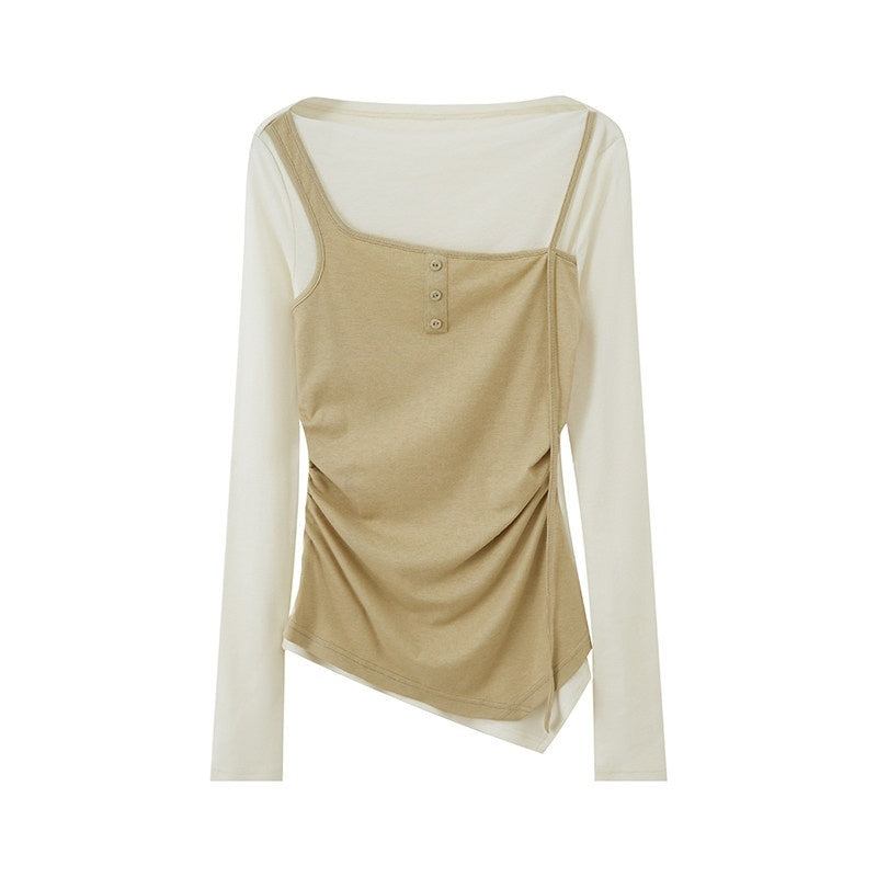 DIDDI_MODA_Pink_Contrast_Faux_Layered_Women&