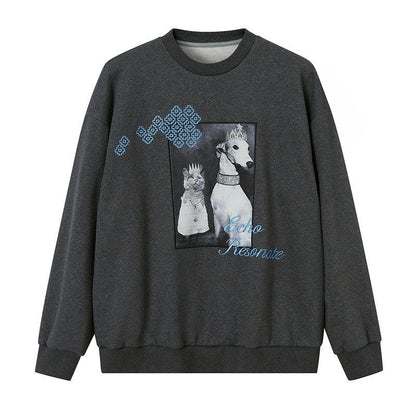 DIDDI_MODA_Plaid_Cat_Dog_Print_Puppy_Applique_Women&