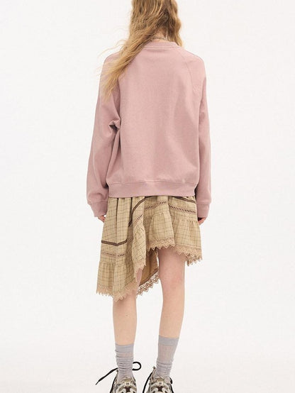 DIDDI MODA Plaid Irregular Wave Patchwork Women&