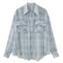 DIDDI_MODA_Plaid_Large_Pocket_Lantern_Sleeve_Tie_Waist_Women&