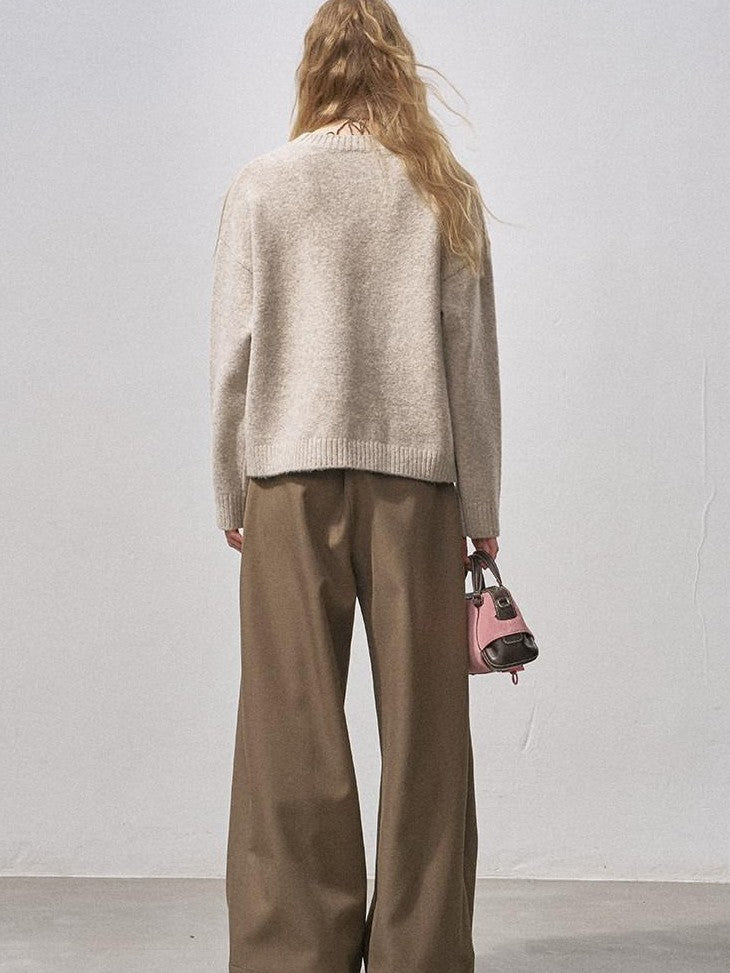 DIDDI MODA Plush Floral Pony Loose Fit Women&
