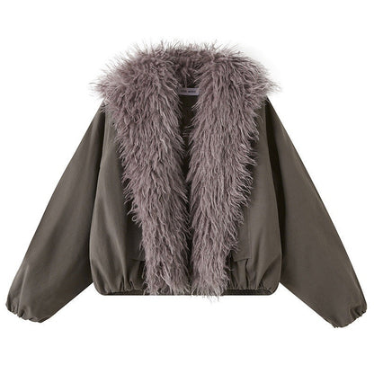DIDDI_MODA_Plush_Large_Lapel_Bubble_Hem_Women&