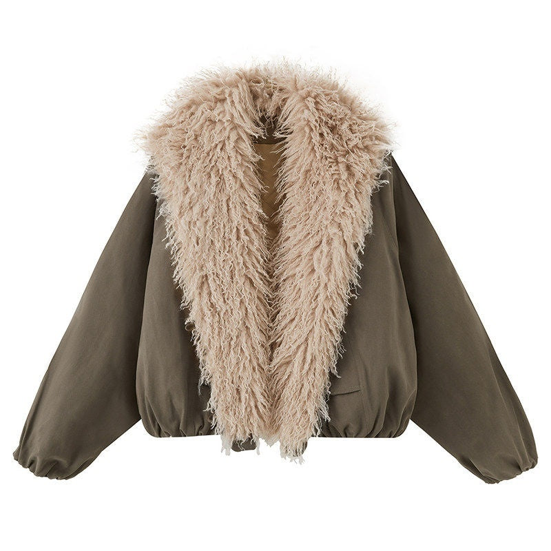 DIDDI_MODA_Plush_Large_Lapel_Bubble_Hem_Women&