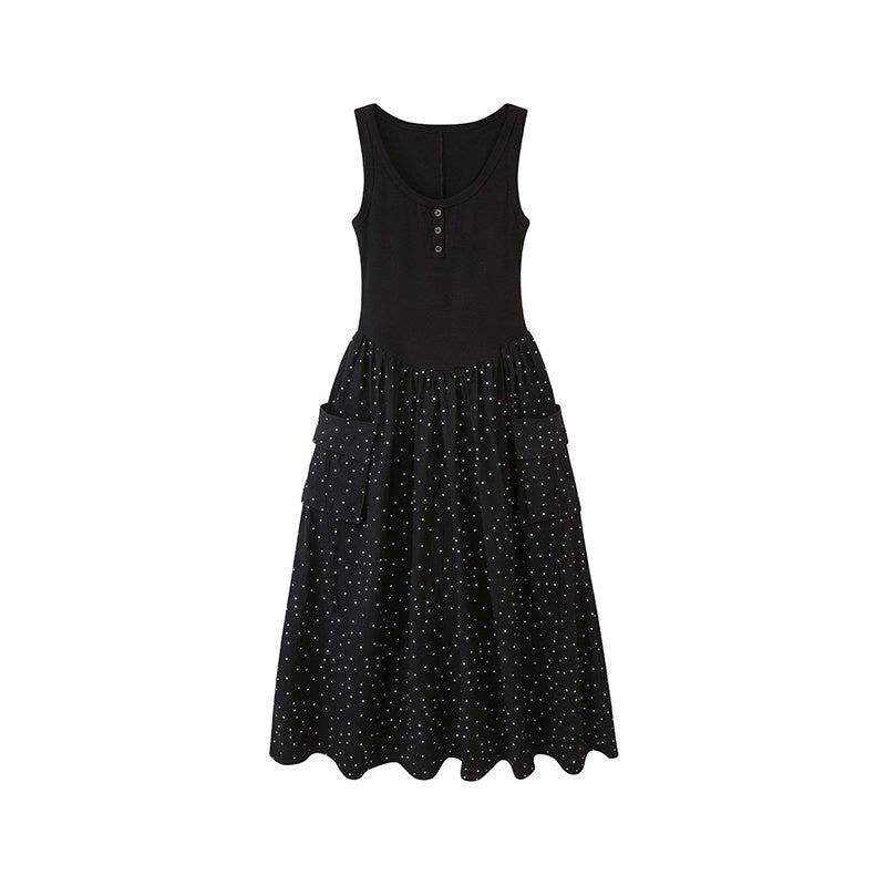 DIDDI_MODA_Polka_Dot_A_Line_Round_Neck_Sleeveless_Women&