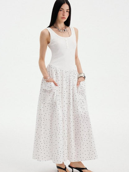 DIDDI MODA Polka Dot Cutout Asymmetric Strappy Women&