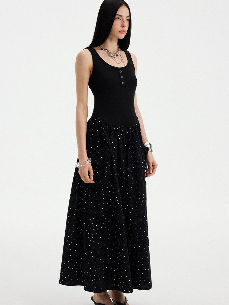 DIDDI MODA Polka Dot Cutout Asymmetric Strappy Women&