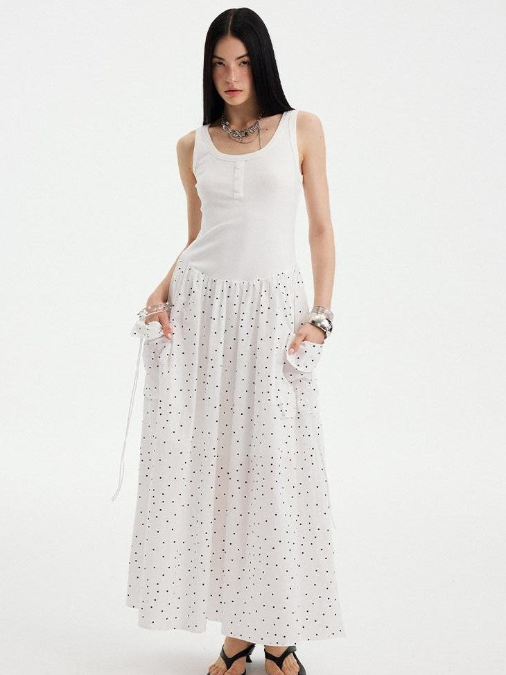 DIDDI MODA Polka Dot Cutout Asymmetric Strappy Women&