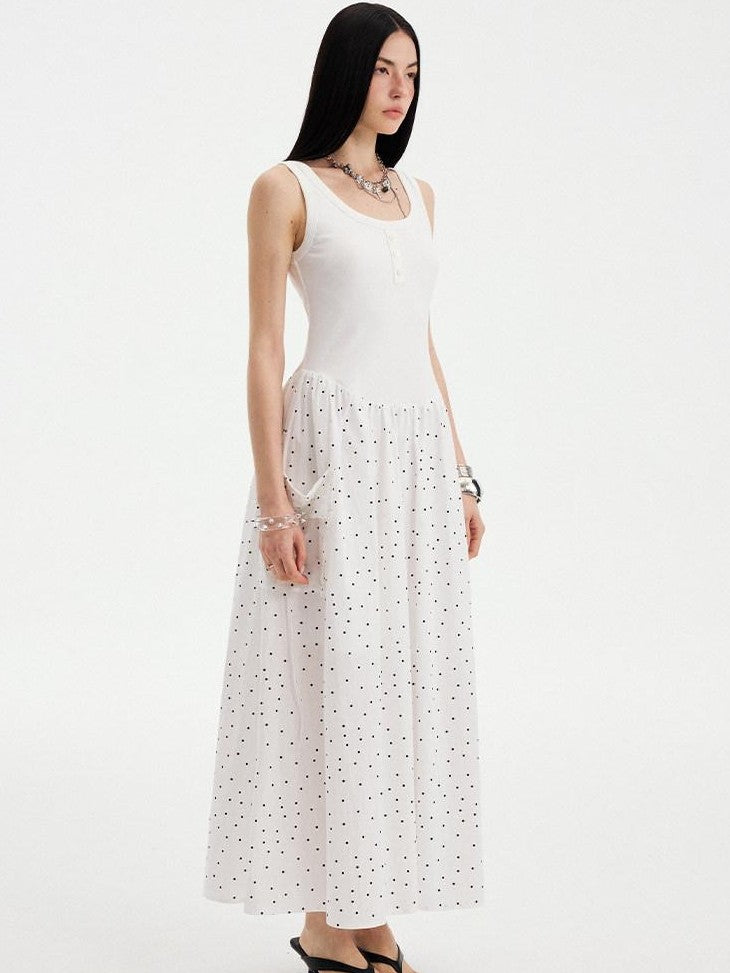 DIDDI MODA Polka Dot Cutout Asymmetric Strappy Women&