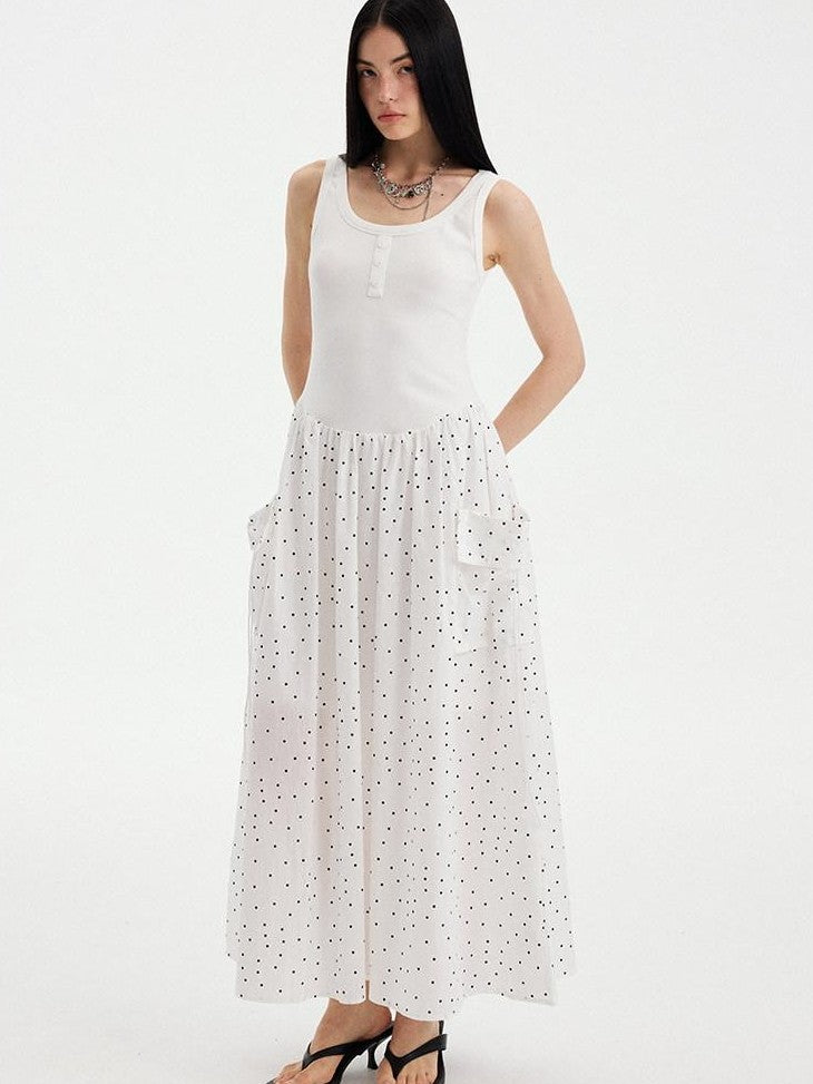 DIDDI MODA Polka Dot Cutout Asymmetric Strappy Women&