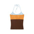DIDDI_MODA_Polka_Dot_Patchwork_Halter_Bandeau_Colorblock_Women&