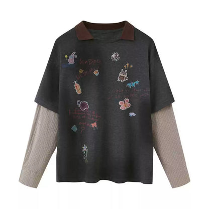 DIDDI_MODA_Pony_Sticker_Print_Raglan_Women&