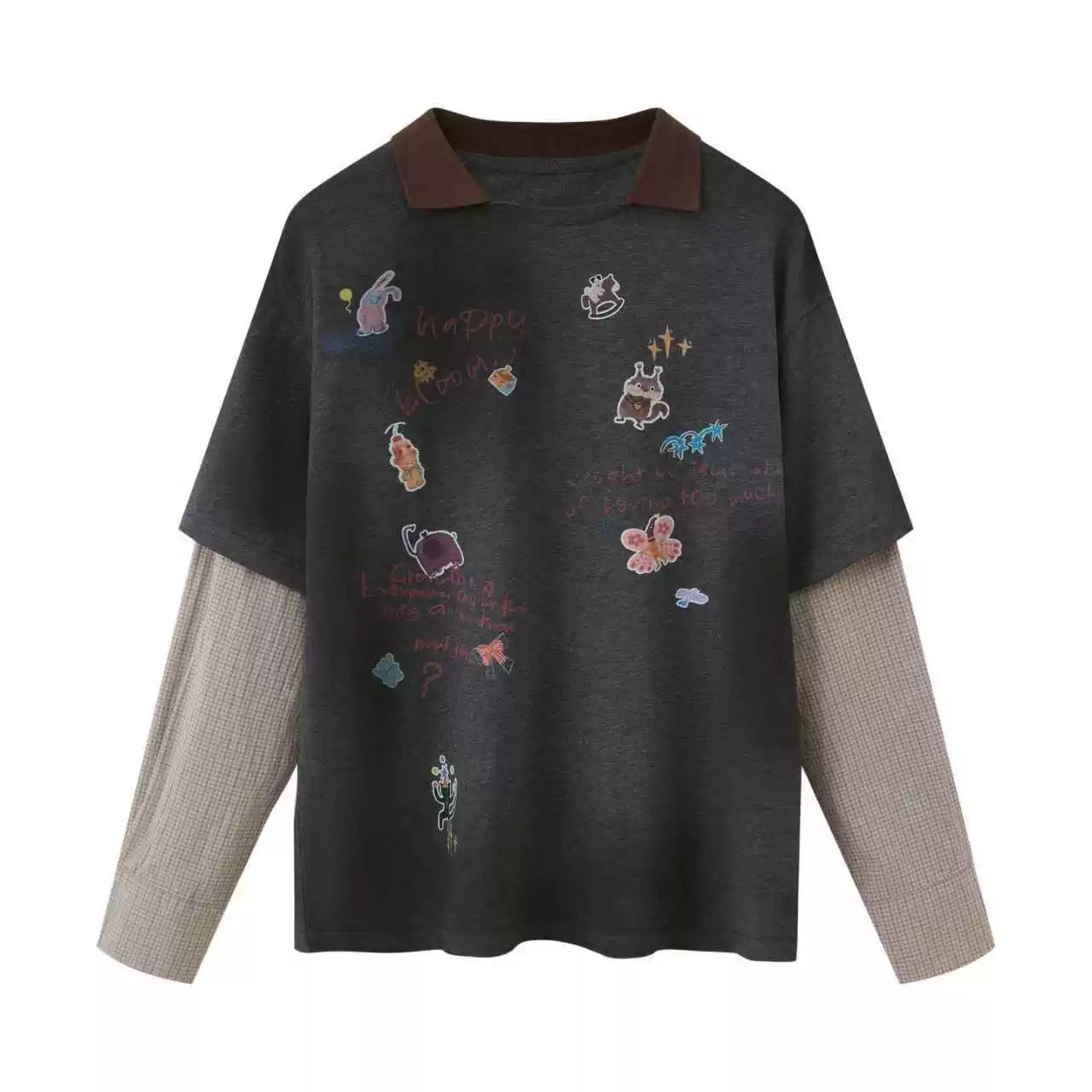 DIDDI_MODA_Pony_Sticker_Print_Raglan_Women&