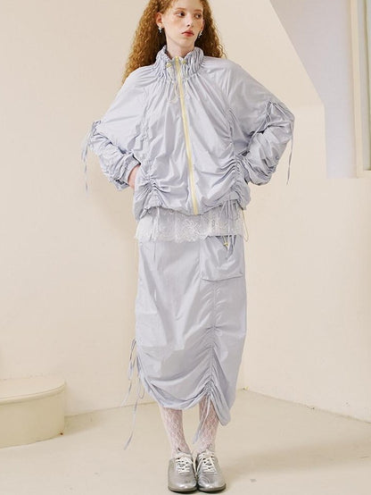 DIDDI MODA Printed Drawstring Sun Protection Straight Women&