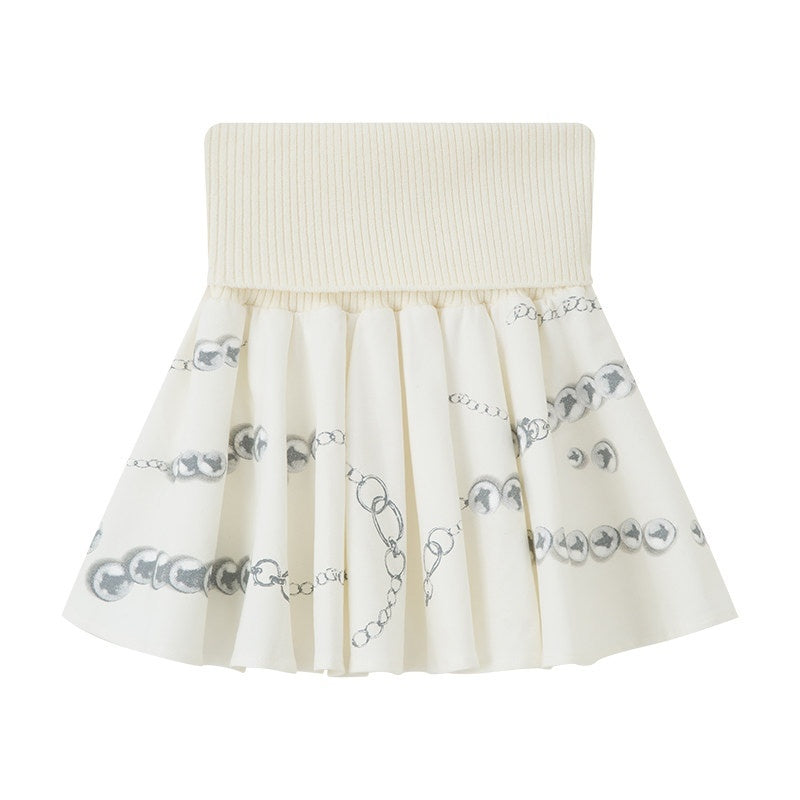 DIDDI_MODA_Printed_Spliced_Ruching_High_Waist_Princess_Women&