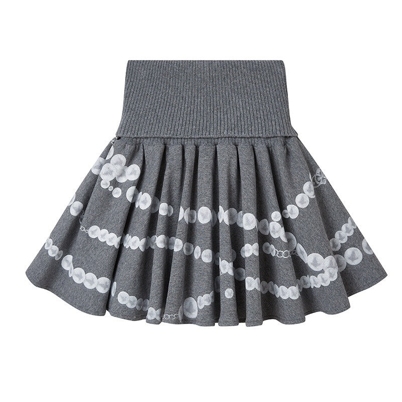 DIDDI_MODA_Printed_Spliced_Ruching_High_Waist_Princess_Women&
