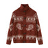 DIDDI_MODA_Pumpkin_Red_Paisley_Fair_Isle_Toggle_Oversized_Women&