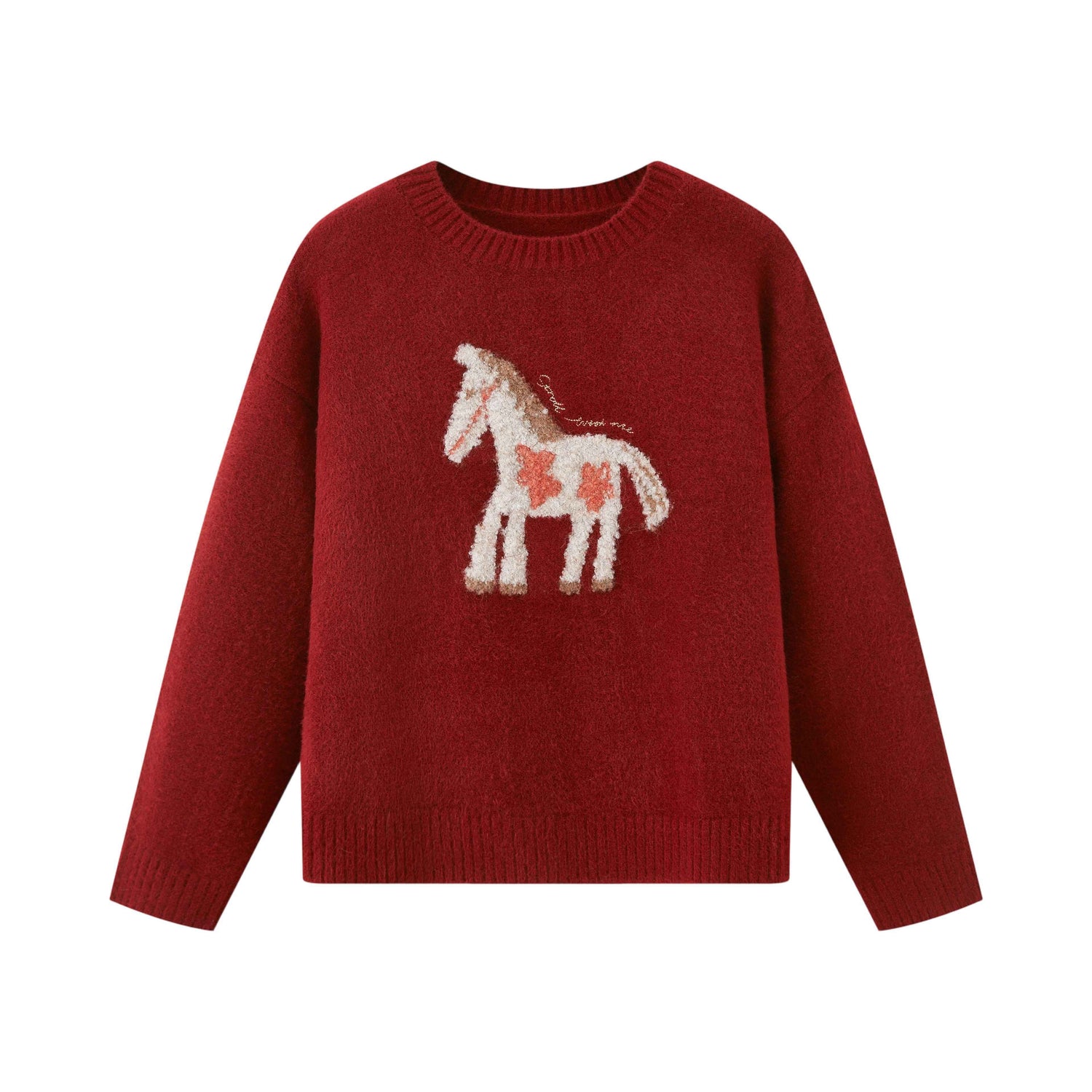 DIDDI_MODA_Puppy_And_Pony_Animal_Motif_Round_Neck_Women&