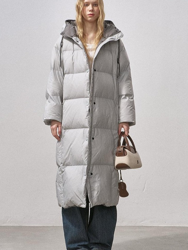 DIDDI MODA Pure Color Hooded Zipper Mid Length Women&