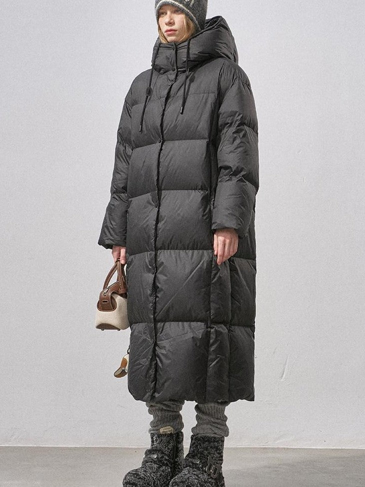 DIDDI MODA Pure Color Hooded Zipper Mid Length Women&
