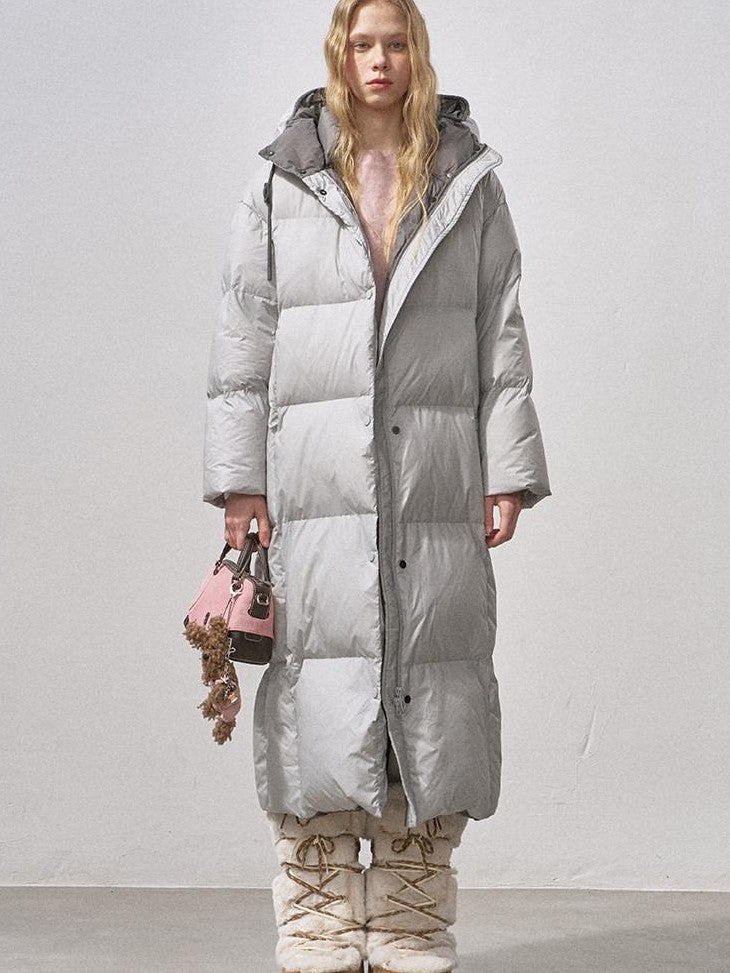 DIDDI MODA Pure Color Hooded Zipper Mid Length Women&
