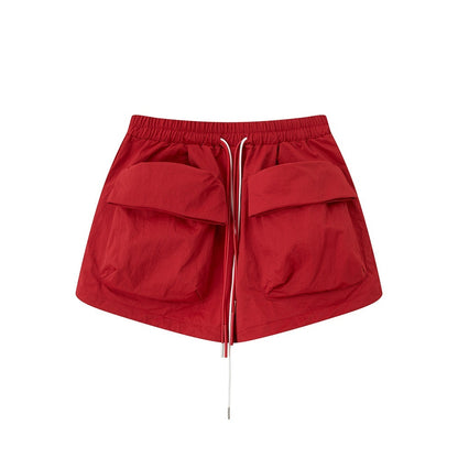 DIDDI_MODA_Red_Cuffed_Large_Pocket_Cargo_Loose_Sporty_Women&